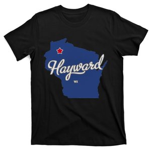 Hayward Wisconsin WI Map T-Shirt