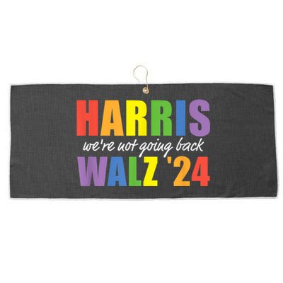 Harris Waltz Were Not Going Back Rainbow 2024 Presidential Large Microfiber Waffle Golf Towel