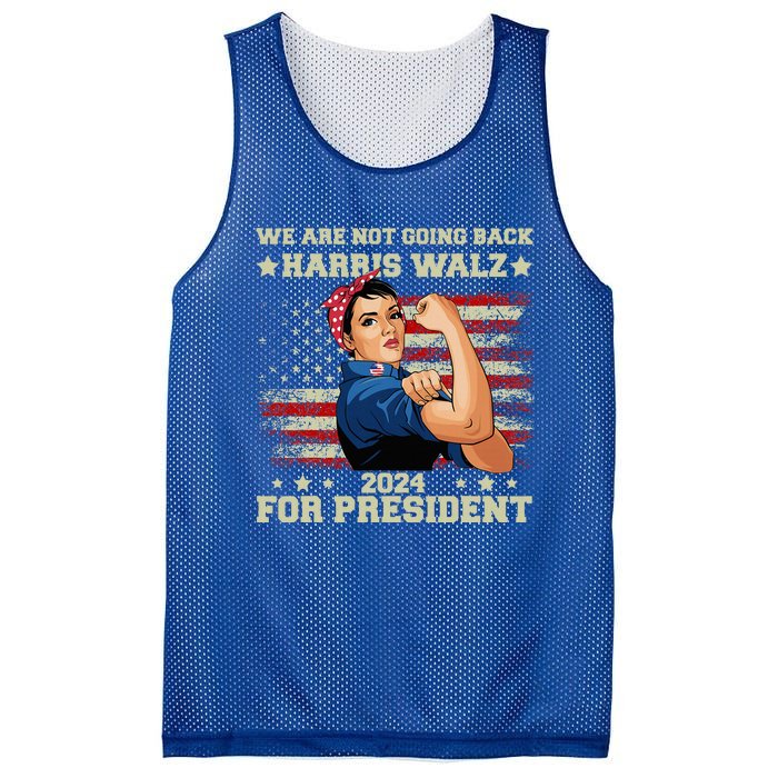 Harris Walz Waltz 2024 We Are Not Going Back Mesh Reversible Basketball Jersey Tank