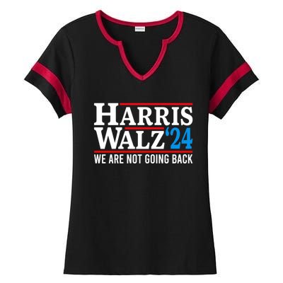 Harris Walz Waltz 2024 Election Kamala Harris Tim Waltz 2024 Ladies Halftime Notch Neck Tee