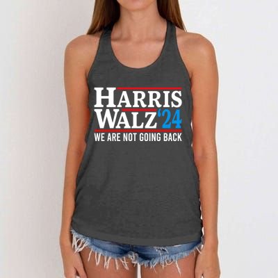 Harris Walz Waltz 2024 Election Kamala Harris Tim Waltz 2024 Women's Knotted Racerback Tank