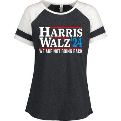 Harris Walz Waltz 2024 Election Kamala Harris Tim Waltz 2024 Enza Ladies Jersey Colorblock Tee