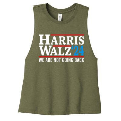 Harris Walz Waltz 2024 Election Kamala Harris Tim Waltz 2024 Women's Racerback Cropped Tank