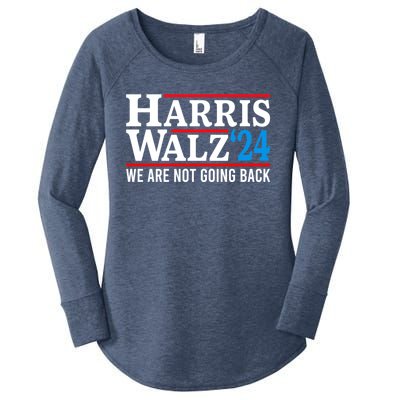 Harris Walz Waltz 2024 Election Kamala Harris Tim Waltz 2024 Women's Perfect Tri Tunic Long Sleeve Shirt