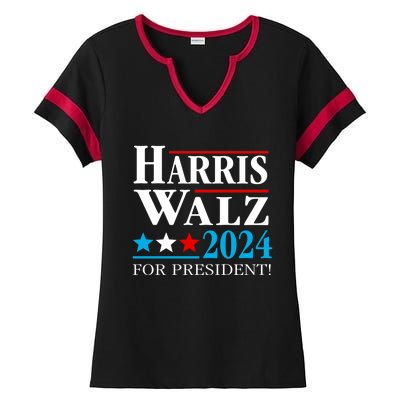 Harris Walz Waltz 2024 Vice President Vp Harris Tim Waltz Gift Ladies Halftime Notch Neck Tee