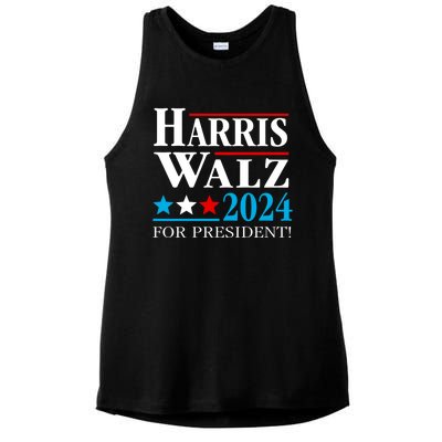 Harris Walz Waltz 2024 Vice President Vp Harris Tim Waltz Gift Ladies PosiCharge Tri-Blend Wicking Tank