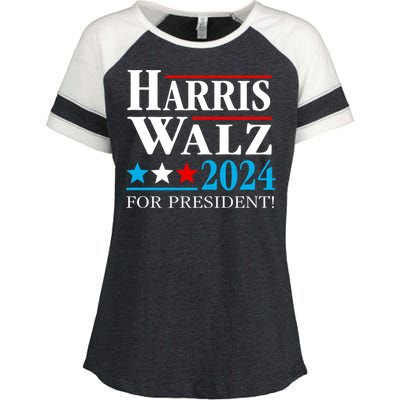 Harris Walz Waltz 2024 Vice President Vp Harris Tim Waltz Gift Enza Ladies Jersey Colorblock Tee