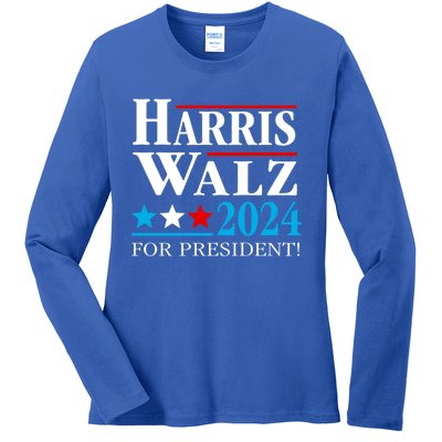 Harris Walz Waltz 2024 Vice President Vp Harris Tim Waltz Gift Ladies Long Sleeve Shirt