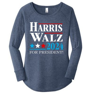 Harris Walz Waltz 2024 Vice President Vp Harris Tim Waltz Gift Women's Perfect Tri Tunic Long Sleeve Shirt