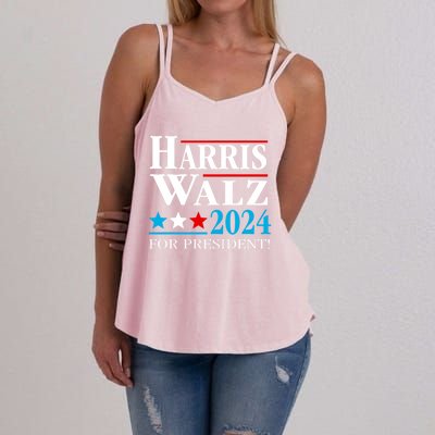 Harris Walz Waltz 2024 Vice President Vp Harris Tim Waltz Gift Women's Strappy Tank