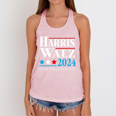 Harris Walz Waltz 2024 Vice President Vp Harris Tim Waltz Gift Women's Knotted Racerback Tank