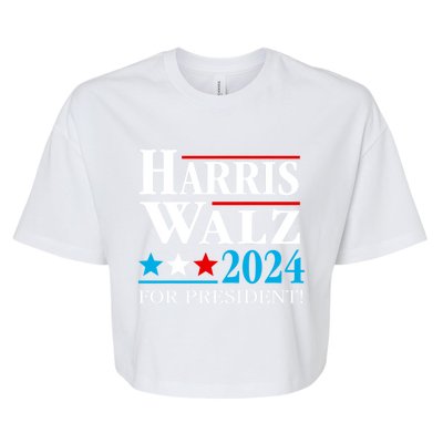 Harris Walz Waltz 2024 Vice President Vp Harris Tim Waltz Gift Bella+Canvas Jersey Crop Tee