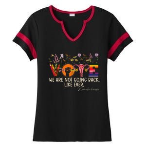 Harris Waltz We Are Not Going Back Like Ever Feminist Vote Ladies Halftime Notch Neck Tee