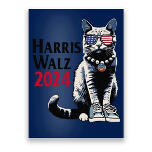 Harris Waltz Walz 2024 Cat Chucks And Pearls Kamala Walz Poster