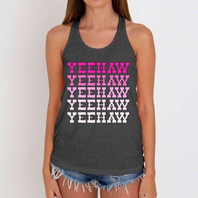 Hot Wild West Western Rodeo Yeehaw Cowgirl Country Women's Knotted Racerback Tank