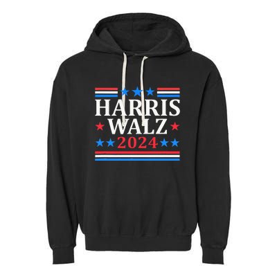 Harris Walz Waltz 2024 Garment-Dyed Fleece Hoodie