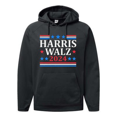 Harris Walz Waltz 2024 Performance Fleece Hoodie