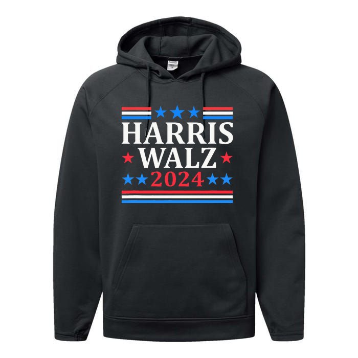 Harris Walz Waltz 2024 Performance Fleece Hoodie