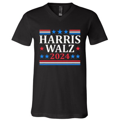 Harris Walz Waltz 2024 V-Neck T-Shirt