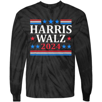 Harris Walz Waltz 2024 Tie-Dye Long Sleeve Shirt