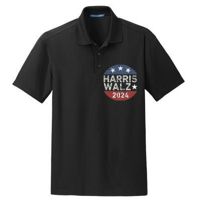 Harris Walz Waltz 2024 Dry Zone Grid Polo