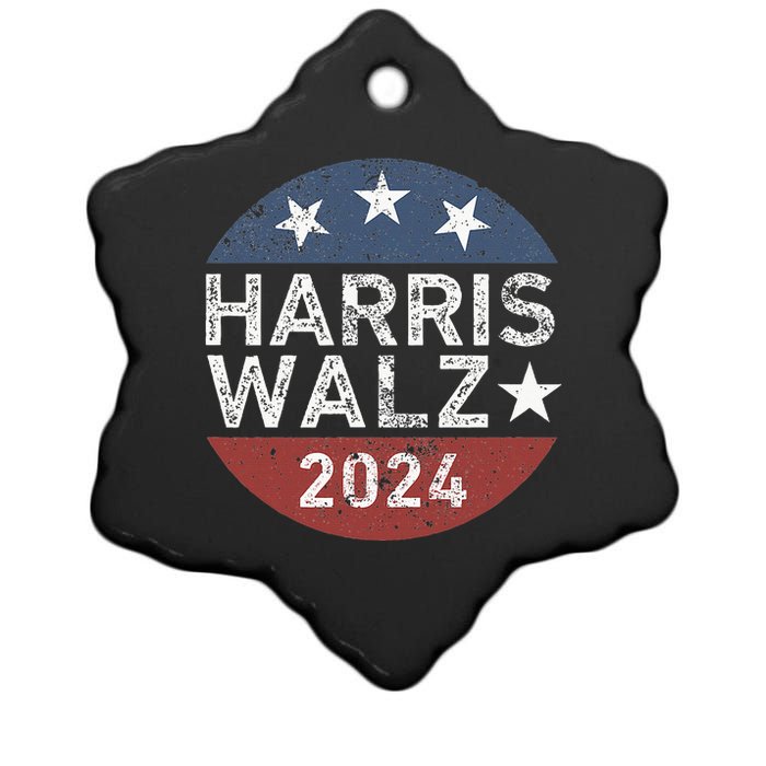 Harris Walz Waltz 2024 Ceramic Star Ornament