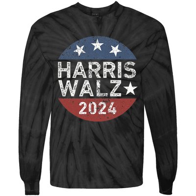 Harris Walz Waltz 2024 Tie-Dye Long Sleeve Shirt