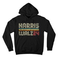 Harris Waltz Walz 24 Vintage Retro Stripes Fun 2024 Hoodie