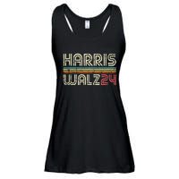 Harris Waltz Walz 24 Vintage Retro Stripes Fun 2024 Ladies Essential Flowy Tank