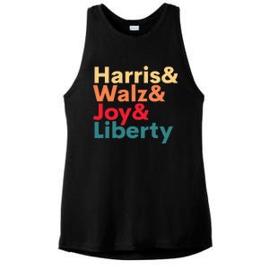 Harris Walz Waltz 2024 Harris Walz Joy Liberty Ladies PosiCharge Tri-Blend Wicking Tank