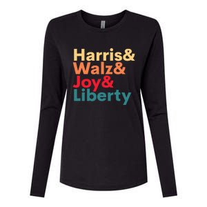 Harris Walz Waltz 2024 Harris Walz Joy Liberty Womens Cotton Relaxed Long Sleeve T-Shirt