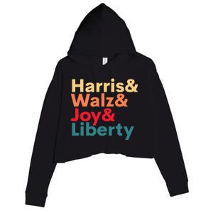 Harris Walz Waltz 2024 Harris Walz Joy Liberty Crop Fleece Hoodie