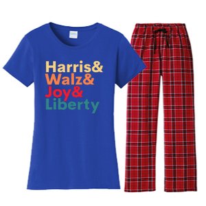 Harris Walz Waltz 2024 Harris Walz Joy Liberty Women's Flannel Pajama Set