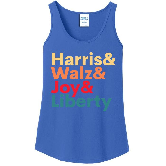 Harris Walz Waltz 2024 Harris Walz Joy Liberty Ladies Essential Tank