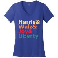 Harris Walz Waltz 2024 Harris Walz Joy Liberty Women's V-Neck T-Shirt