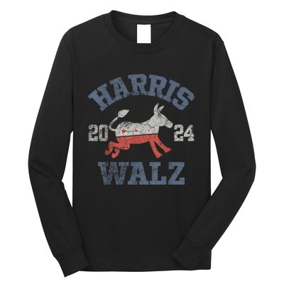 Harris Walz Waltz 2024 Vintage Style Kamala Harris Tim Walz Long Sleeve Shirt