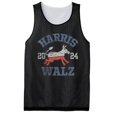 Harris Walz Waltz 2024 Vintage Style Kamala Harris Tim Walz Mesh Reversible Basketball Jersey Tank