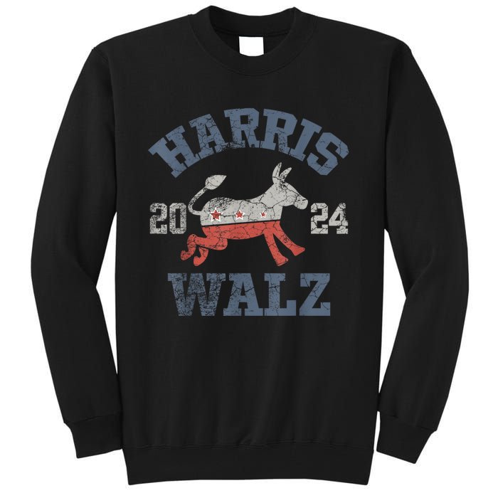 Harris Walz Waltz 2024 Vintage Style Kamala Harris Tim Walz Tall Sweatshirt