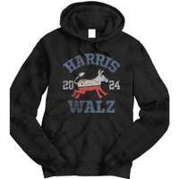 Harris Walz Waltz 2024 Vintage Style Kamala Harris Tim Walz Tie Dye Hoodie