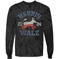 Harris Walz Waltz 2024 Vintage Style Kamala Harris Tim Walz Tie-Dye Long Sleeve Shirt