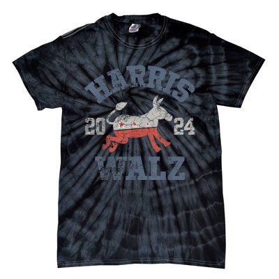 Harris Walz Waltz 2024 Vintage Style Kamala Harris Tim Walz Tie-Dye T-Shirt