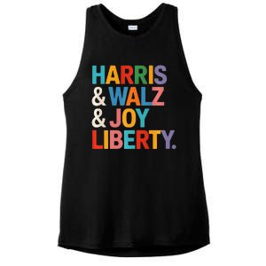 Harris Walz Waltz 2024 Harris Walz Joy Liberty Ladies PosiCharge Tri-Blend Wicking Tank