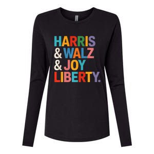 Harris Walz Waltz 2024 Harris Walz Joy Liberty Womens Cotton Relaxed Long Sleeve T-Shirt