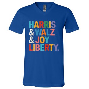 Harris Walz Waltz 2024 Harris Walz Joy Liberty V-Neck T-Shirt