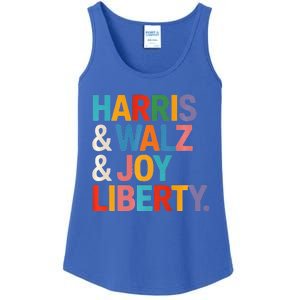 Harris Walz Waltz 2024 Harris Walz Joy Liberty Ladies Essential Tank