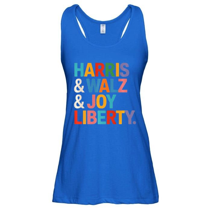 Harris Walz Waltz 2024 Harris Walz Joy Liberty Ladies Essential Flowy Tank