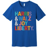 Harris Walz Waltz 2024 Harris Walz Joy Liberty Premium T-Shirt