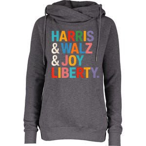 Harris Walz Waltz 2024 Harris Walz Joy Liberty Womens Funnel Neck Pullover Hood