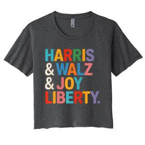 Harris Walz Waltz 2024 Harris Walz Joy Liberty Women's Crop Top Tee