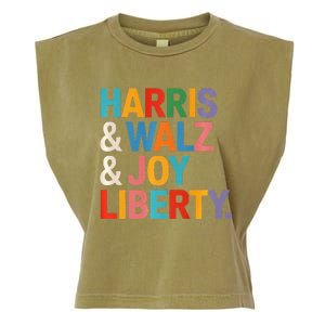 Harris Walz Waltz 2024 Harris Walz Joy Liberty Garment-Dyed Women's Muscle Tee